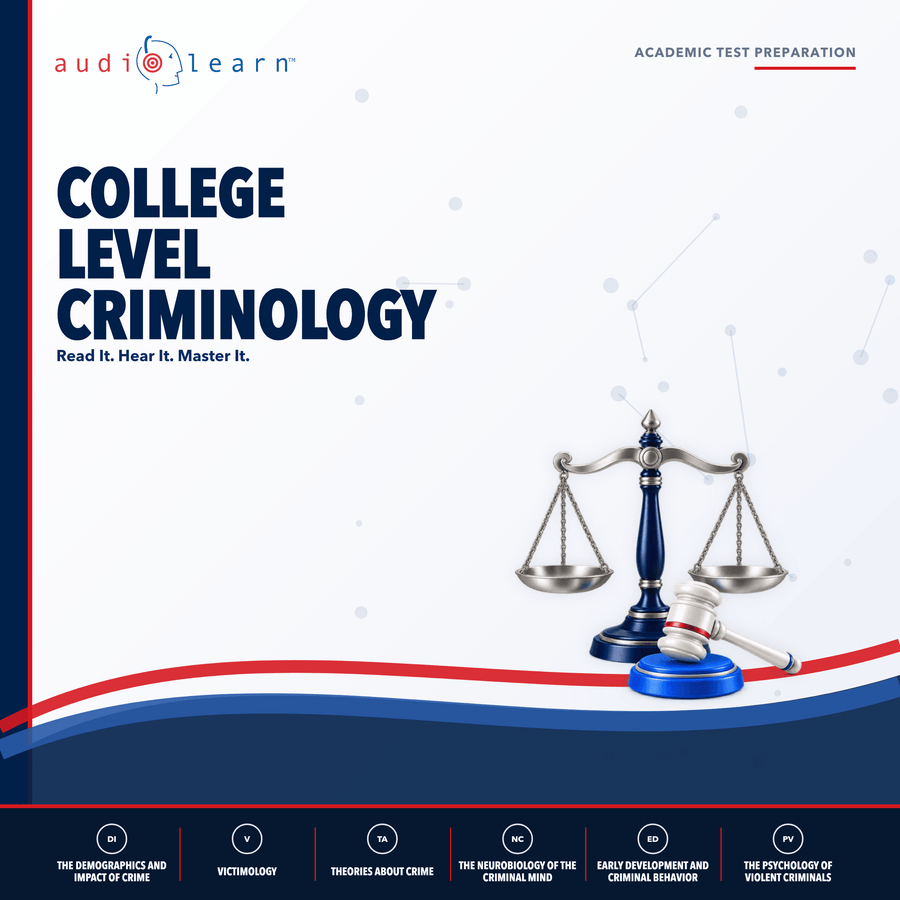 College Level Criminology audio course cover