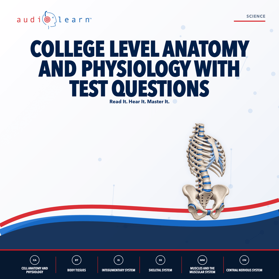 College Level Anatomy and Physiology audio course cover