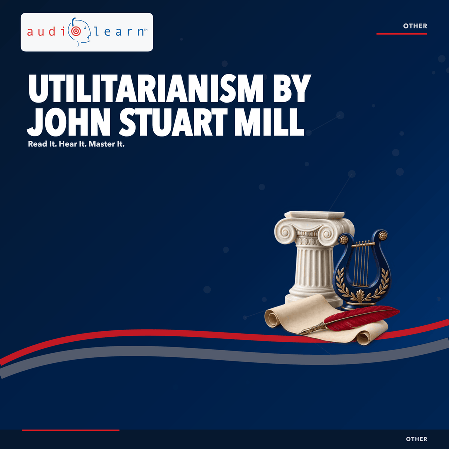 Utilitarianism by John Stuart Mill AudioLearn study guide cover