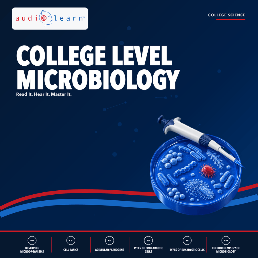 College Level Microbiology audio course cover