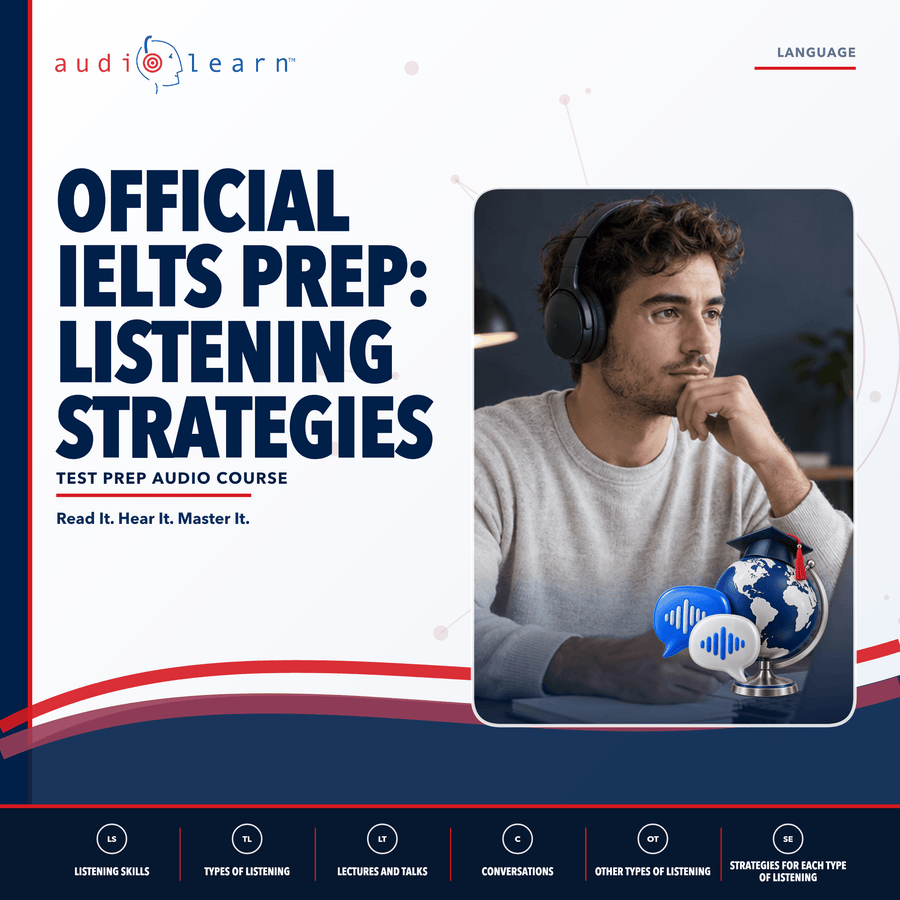 Official IELTS Prep: Listening Strategies audio course cover