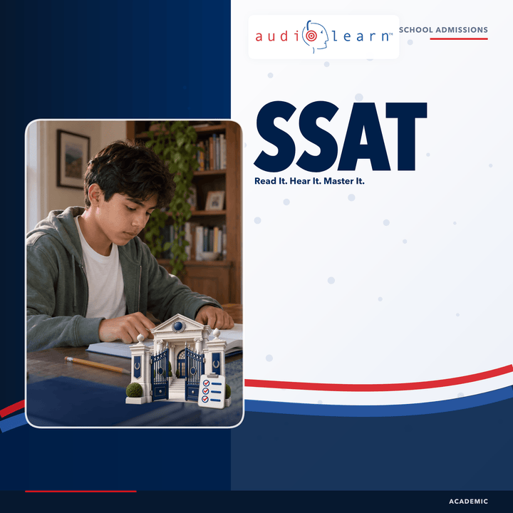 SSAT AudioLearn study guide cover