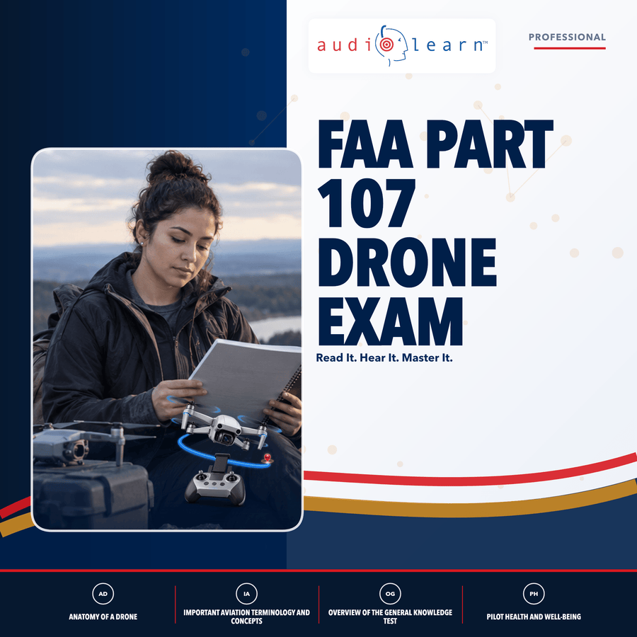 FAA Part 107 Drone Exam audio course cover