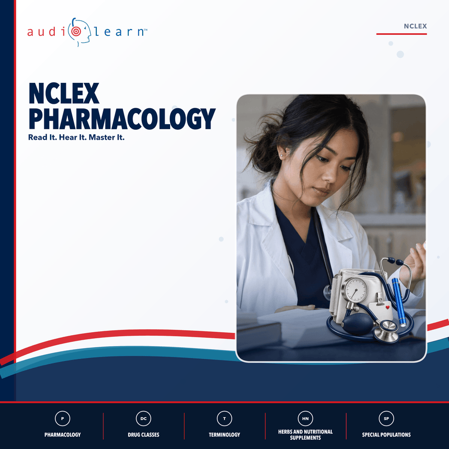 NCLEX Pharmacology audio course cover