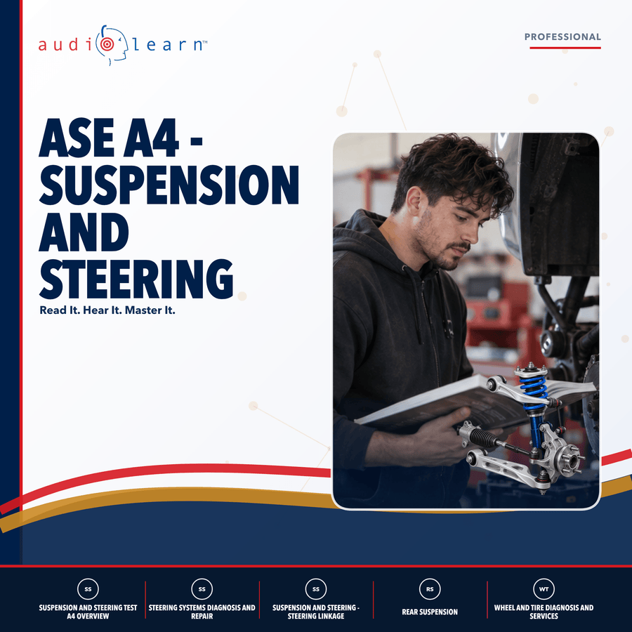 ASE Suspension and Steering Test (A4) audio course cover