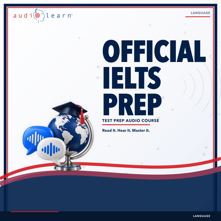 Official IELTS Prep AudioLearn study guide cover