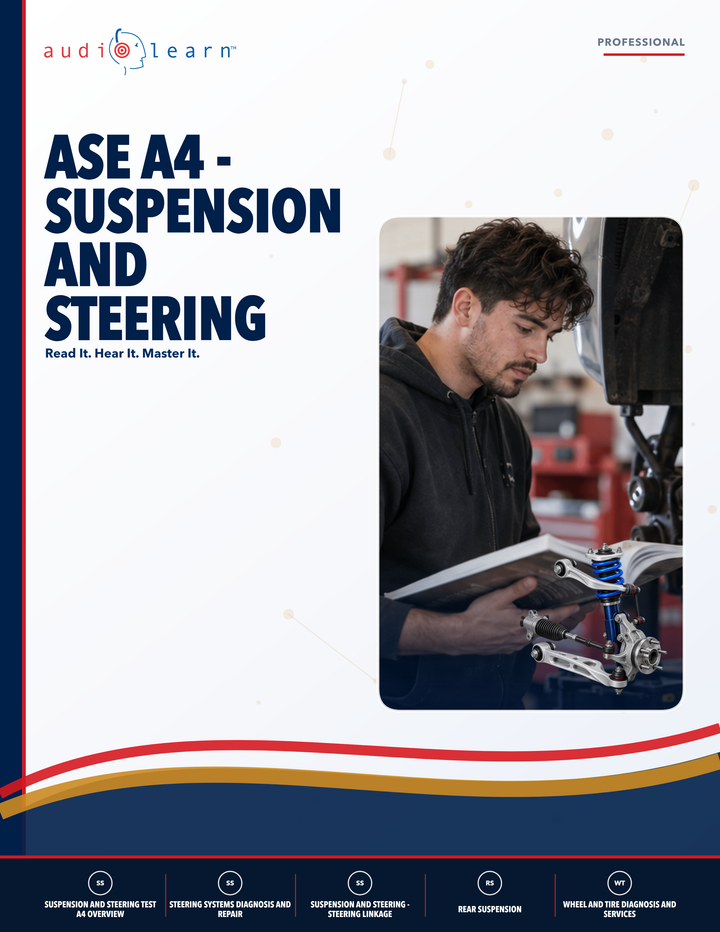 ASE A4 - Suspension and Steering AudioLearn eBook cover