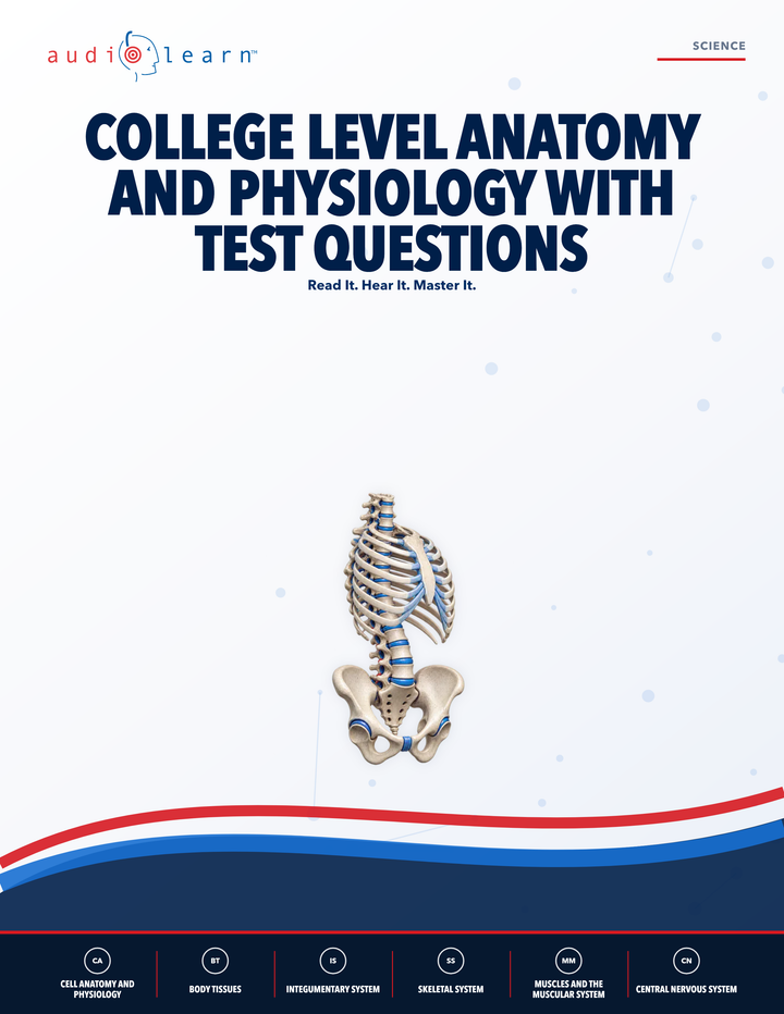 College Level Anatomy and Physiology with Test Questions AudioLearn eBook cover