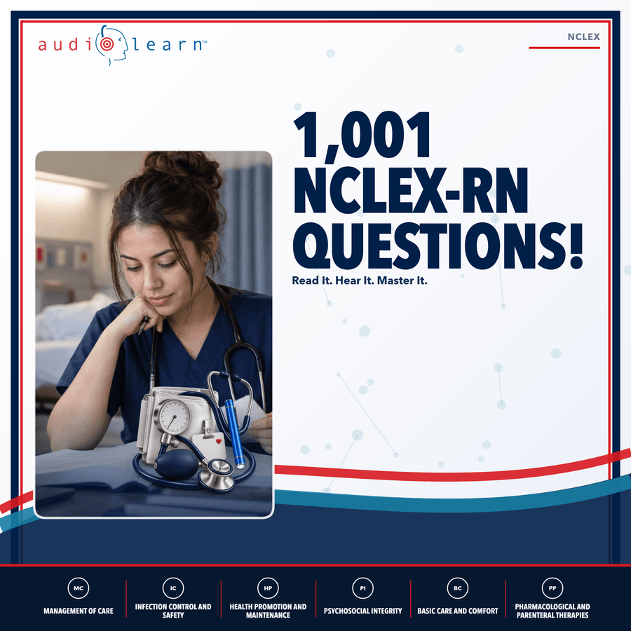 1,001 NCLEX-RN Questions! audio course cover