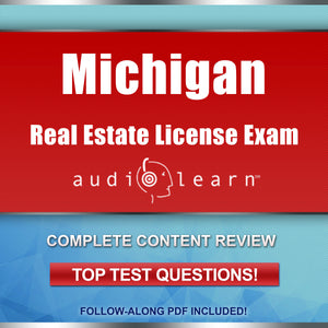Michigan Real Estate License test practice questions online audio course