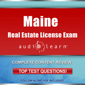 Maine Real Estate License Exam practice test questions online audio course