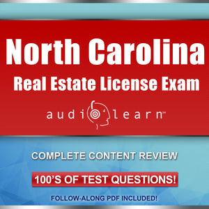 North Carolina Real Estate License Exam practice test questions online audio course