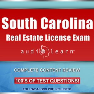 South Carolina Real Estate License Exam practice test questions online audio course
